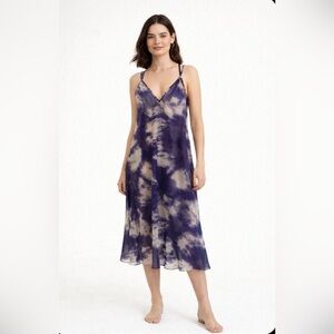 Victoria’s Secret Nightgown Sheer Purple and Cream S